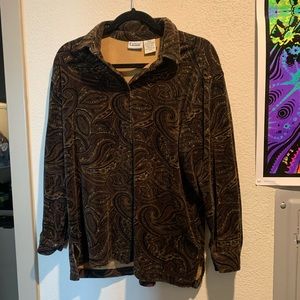 Velvet Paisley 2000’s Cozy Winter Long Sleever